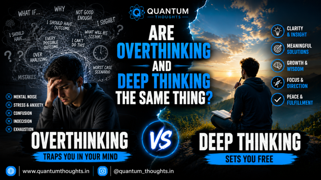Are overthinking and deep thinking the same thing?