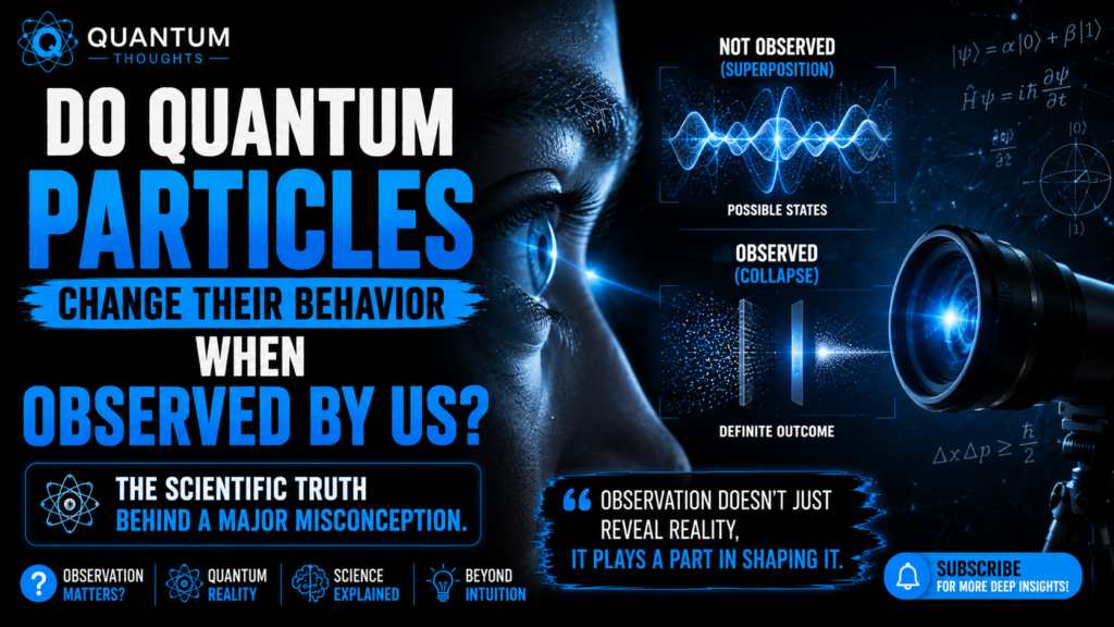 Do quantum particles change their behavior when observed by us? The scientific truth behind a major misconception.