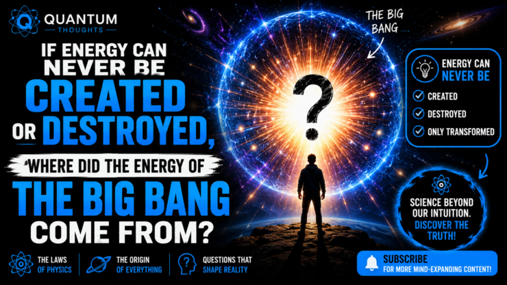 If energy can never be created or destroyed, where did the energy of the Big Bang come from?