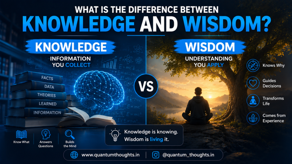 What is the difference between knowledge and wisdom?