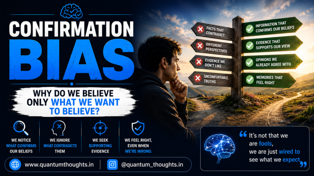 Confirmation Bias: Why do we believe only what we want to believe?