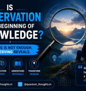 Is observation the beginning of knowledge