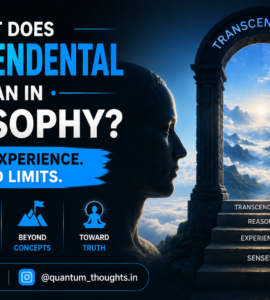 What does transcendental mean in philosophy