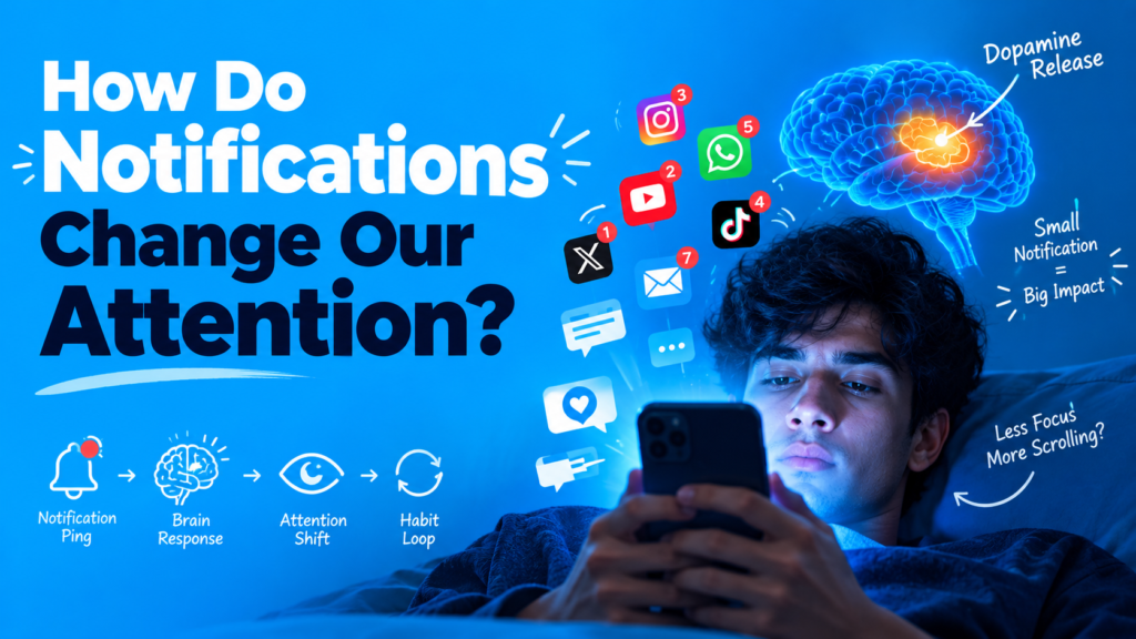 How do notifications change our attention?